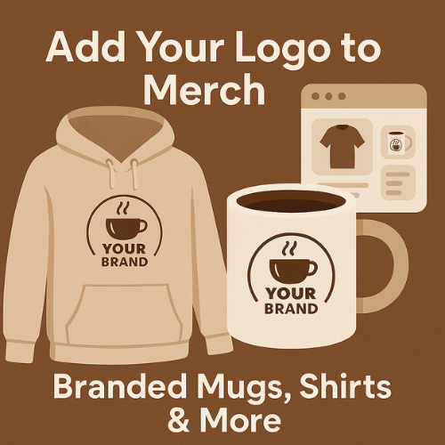 Add Branded Tees, Mugs and Merch
